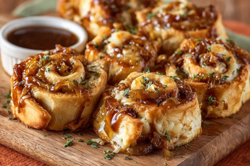 Gooey Caramelized Onion Gouda Rolls