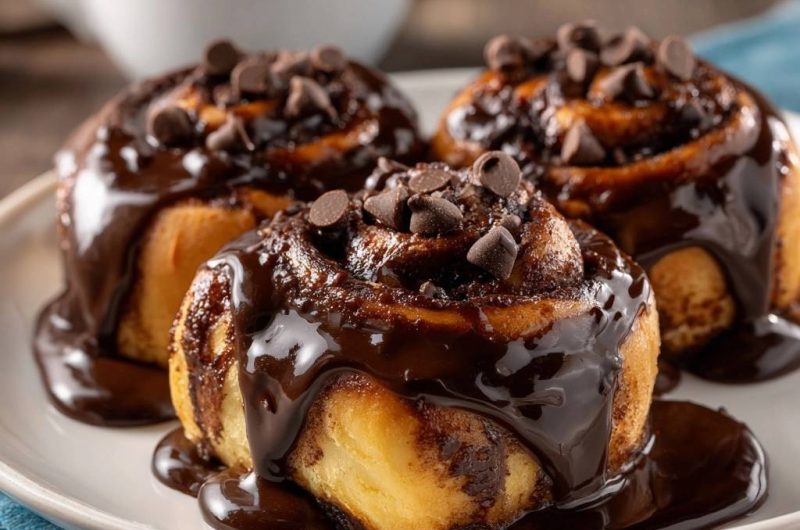 Gooey Chocolate Cinnamon Rolls