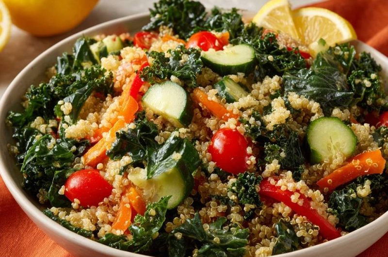 Lemon Quinoa Kale Salad