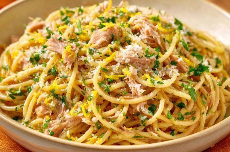 Lemony Tuna Spaghetti