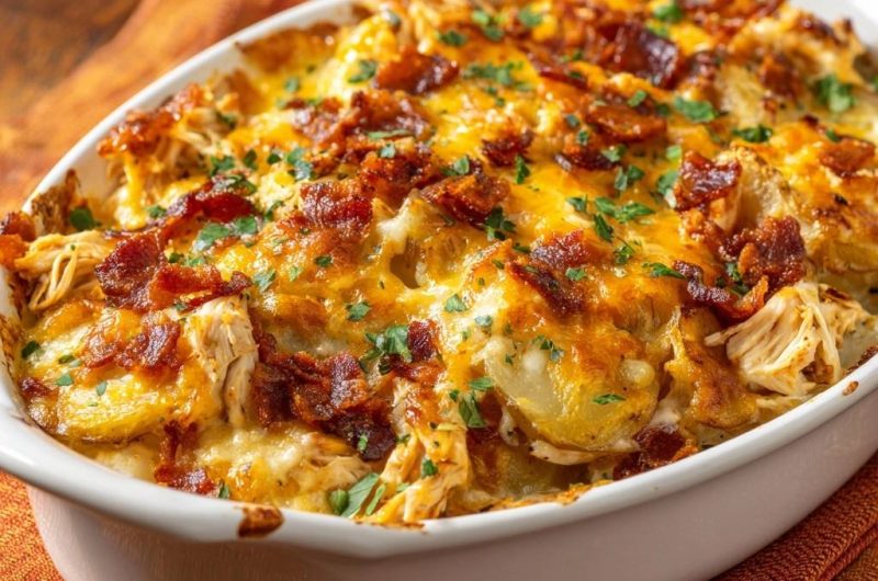Loaded Chicken Bacon Potato Casserole