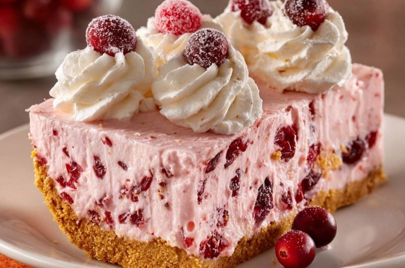 No-Bake Cranberry Cheesecake
