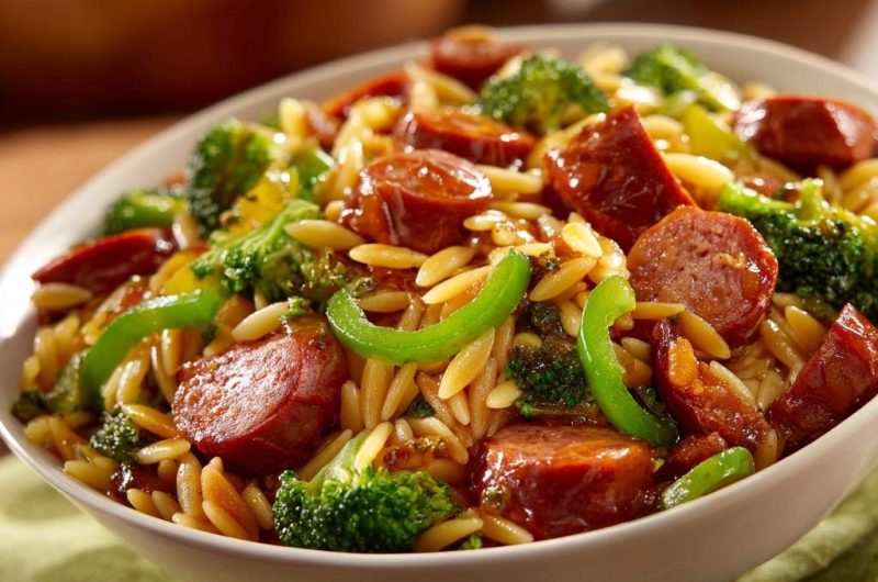 One-Pan Chicken Sausage Orzo