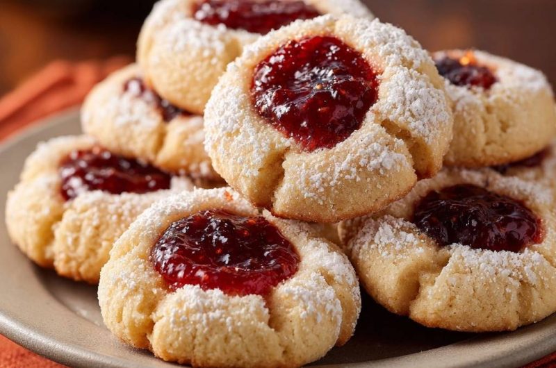 Raspberry Thumbprint Cookies