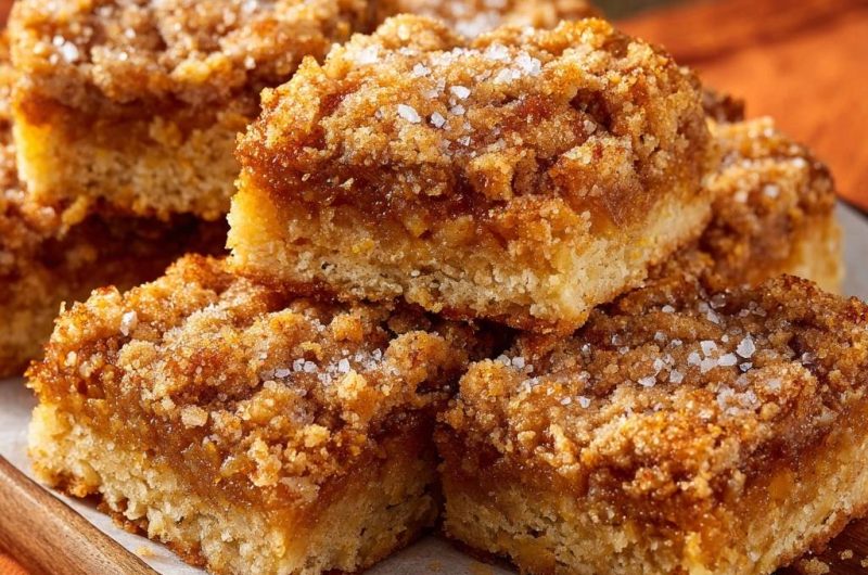 Salted Apple Crumble Bars