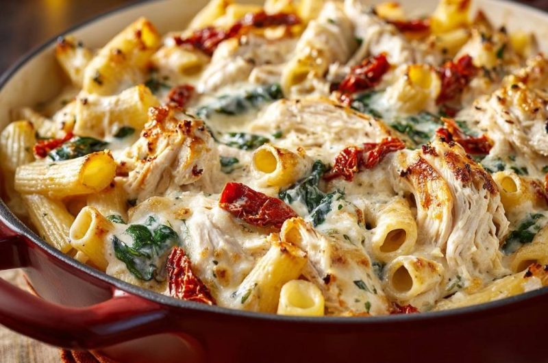Skillet Creamy Chicken Rigatoni