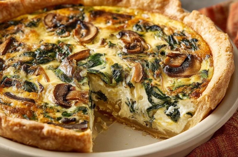 Spinach Mushroom Quiche