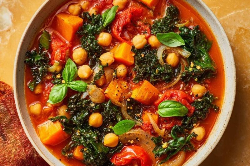 Sweet Potato Chickpea Kale Stew