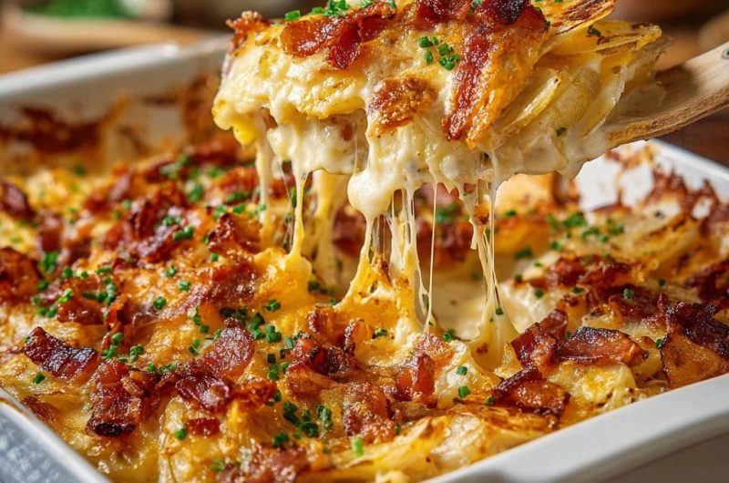 Cheesy Bacon Scalloped Potatoes