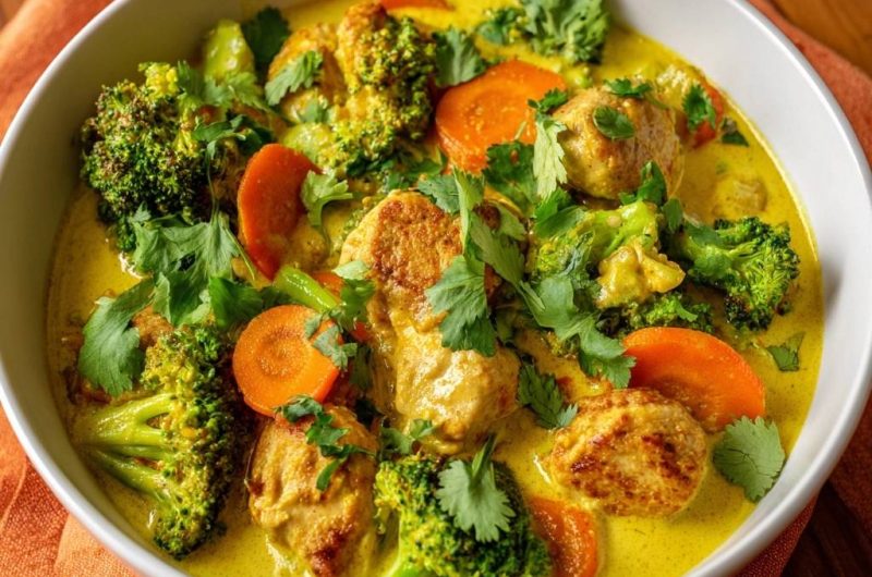 Chicken Meatball Yellow Curry