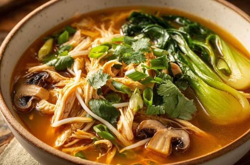 Shredded Chicken Noodle Soup