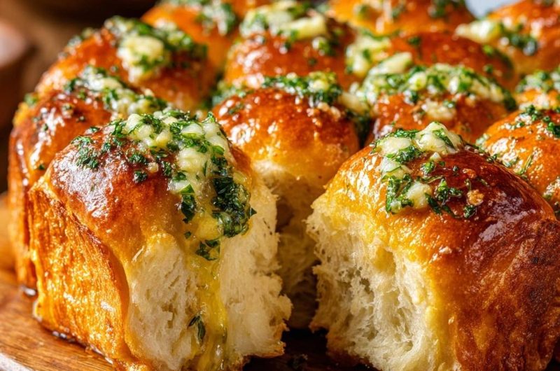 Cheesy Garlic Parsley Pull-Apart Rolls
