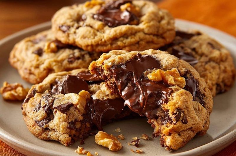 Chewy Chocolate Chunk Walnut Cookies