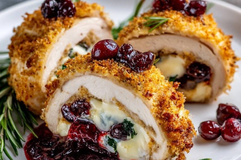 Cranberry Blue Cheese Stuffed Chicken