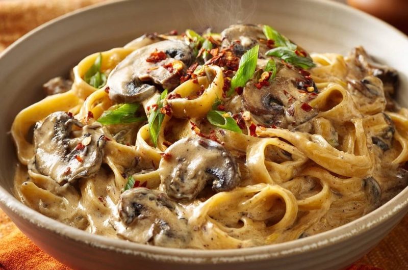Creamy Mushroom Fettuccine
