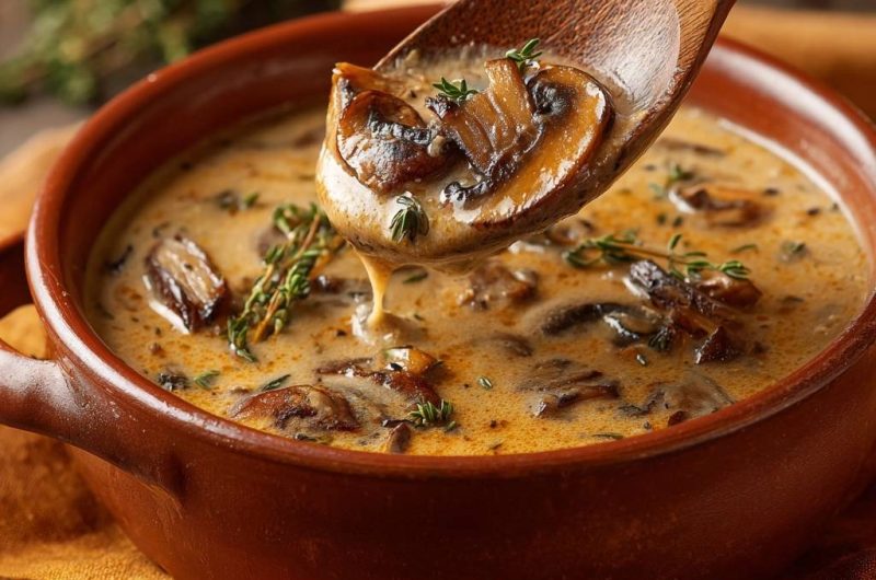 Creamy Mushroom Thyme Soup
