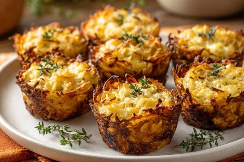 Crispy Cheesy Potato Nests