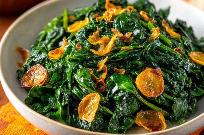 Crispy Garlic Spinach