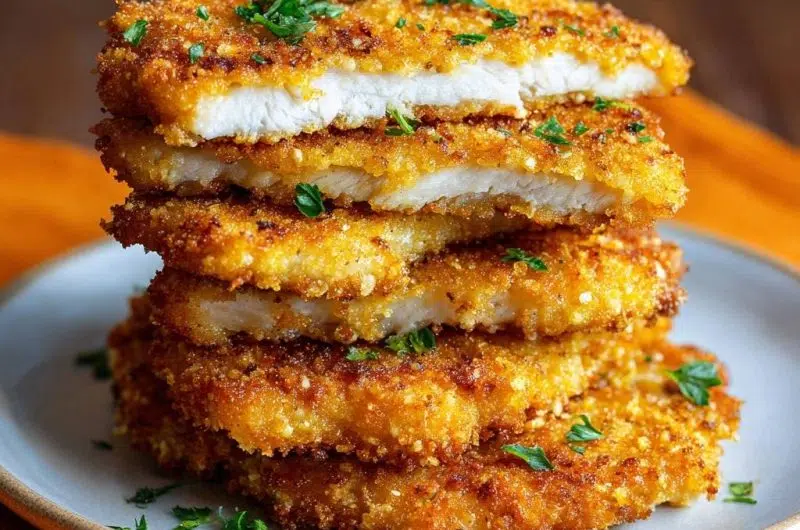 Crispy Panko Chicken Cutlets
