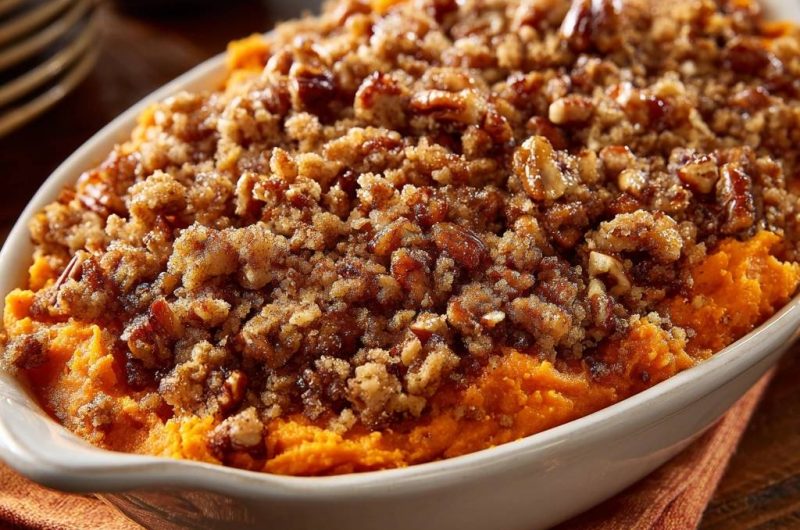 Crunchy Pecan Sweet Potato Casserole