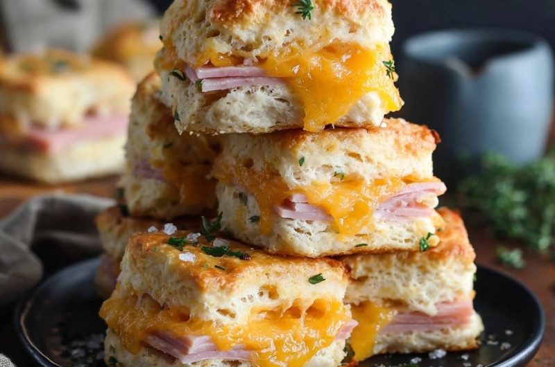 Flaky Ham and Cheese Biscuits