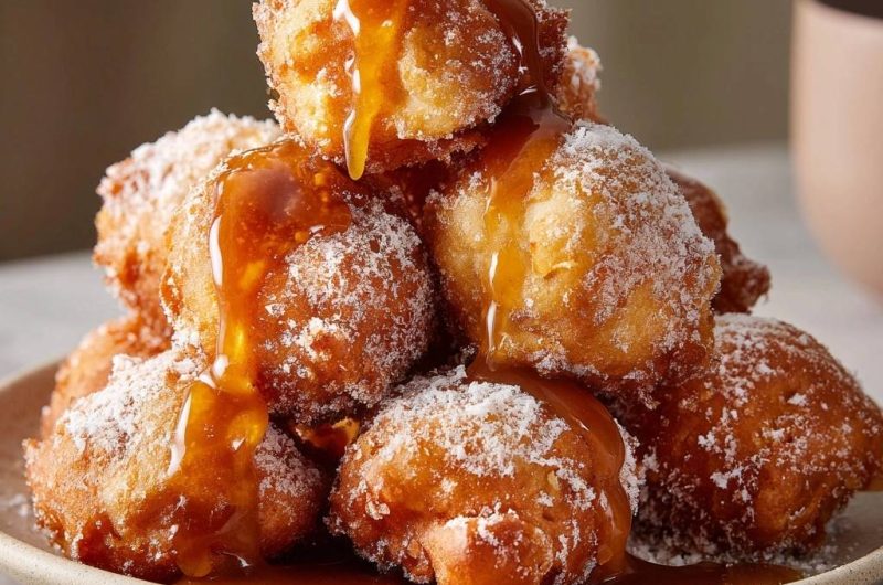 Fluffy Beignets with Caramel Drizzle