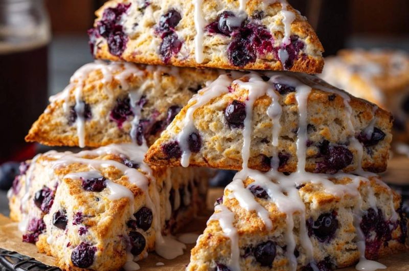 Glazed Blueberry Scones