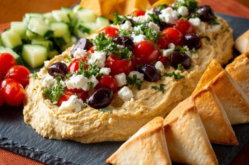Loaded Greek Hummus Platter