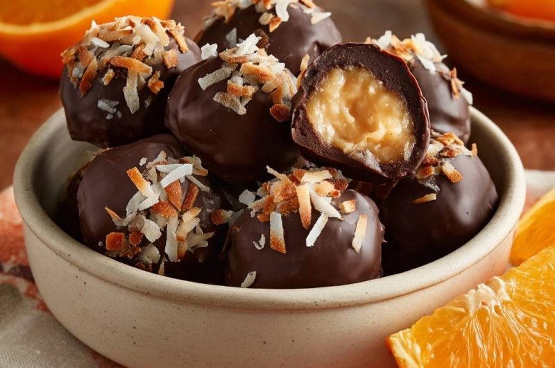 Orange Coconut Chocolate Truffles
