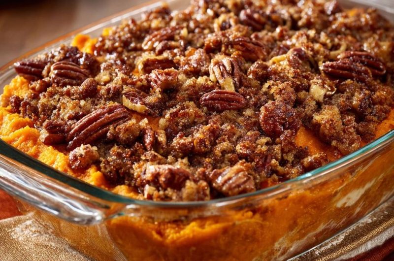 Pecan Streusel Sweet Potato Casserole