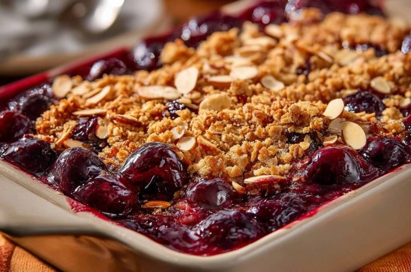 Cherry Almond Crisp