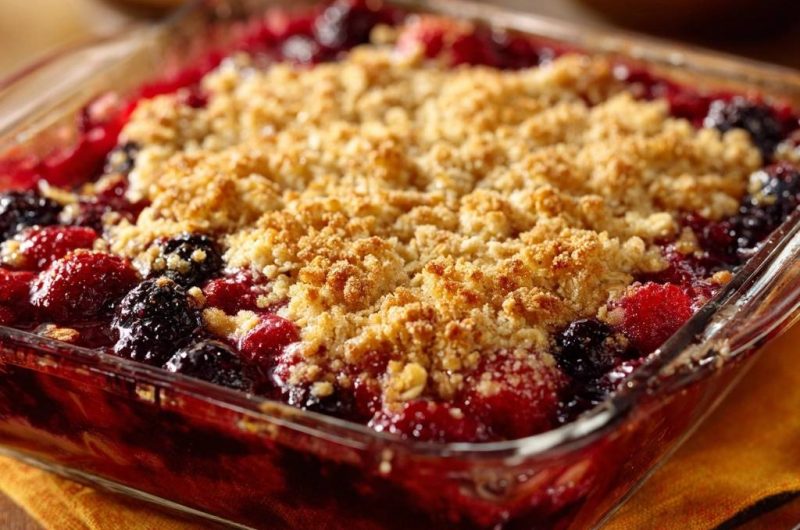 Raspberry Blackberry Crisp
