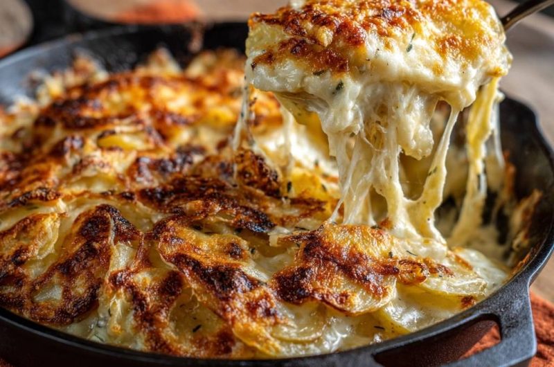 Skillet Potatoes Au Gratin