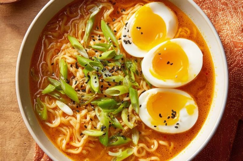Spicy Ramen with Runny Eggs