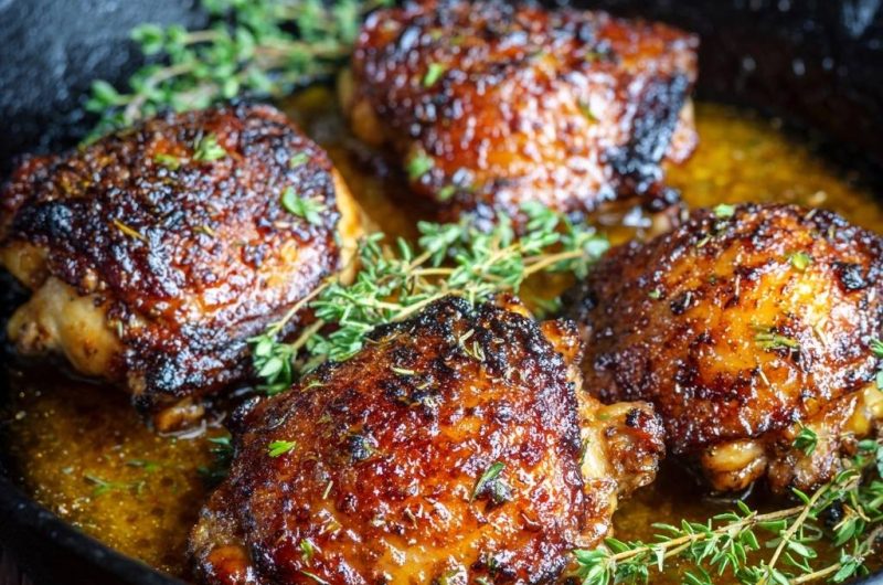 Honey Thyme Chicken Thighs