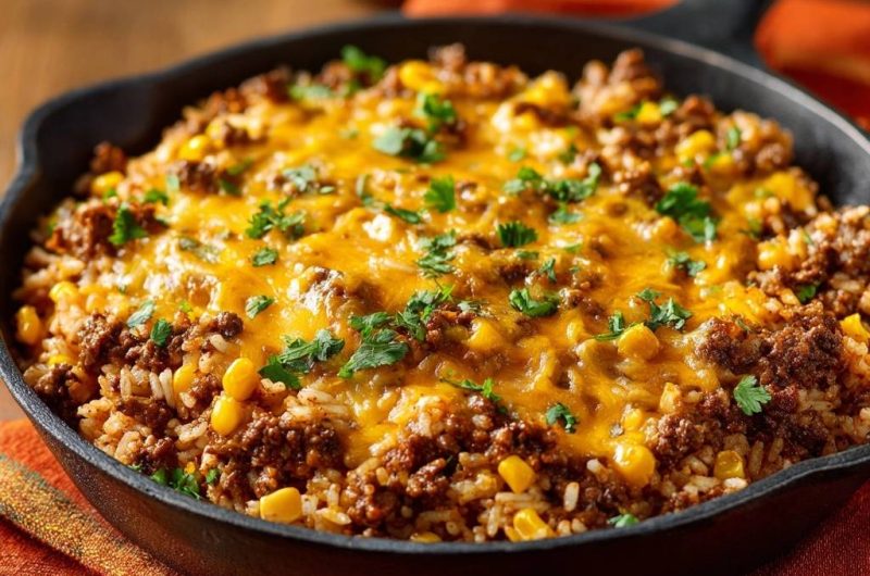 Cheesy Beef Rice
