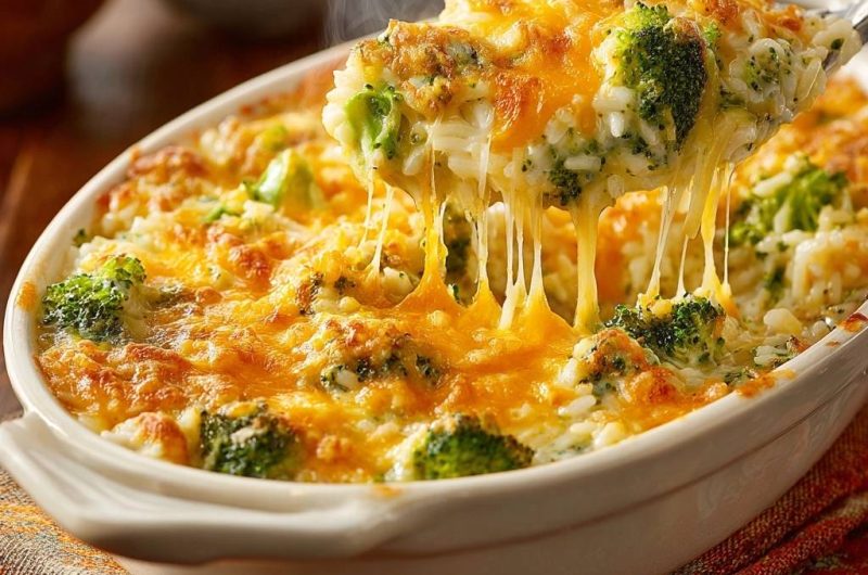 Cheesy Broccoli Rice Casserole