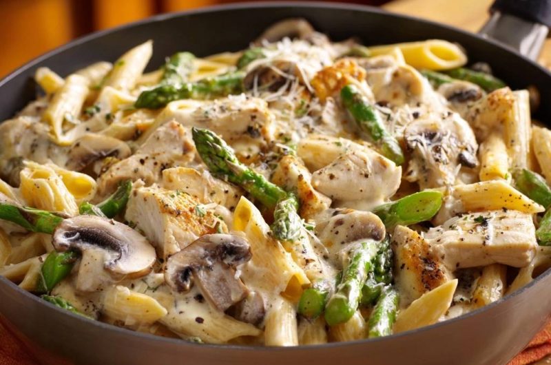 Chicken Asparagus Mushroom Penne