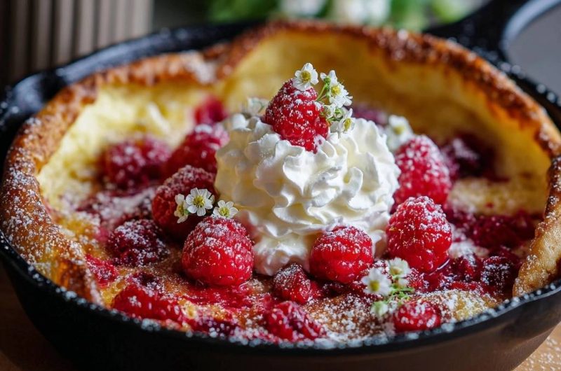Raspberry Dutch Baby Pancake