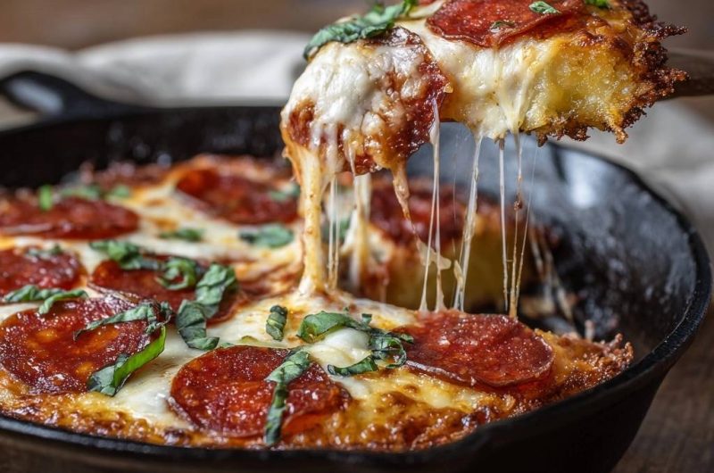 Cast Iron Pepperoni Pizza