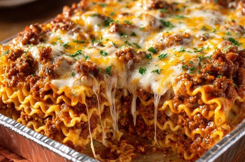 Cheesy Beef Lasagna