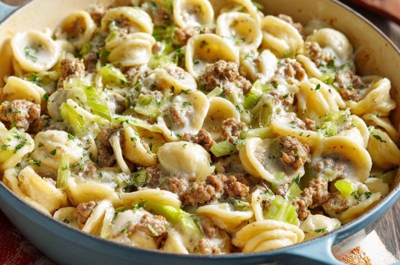 Creamy Beef Celery Shells