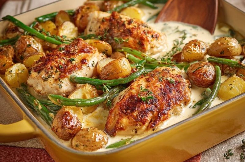 Creamy Chicken with Baby Potatoes & Green Beans
