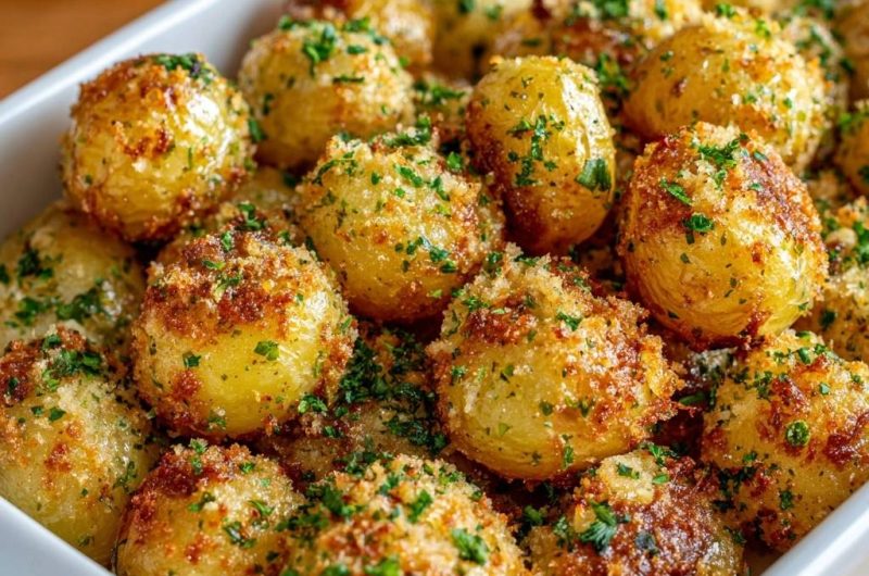 Crispy Parmesan Baby Potatoes