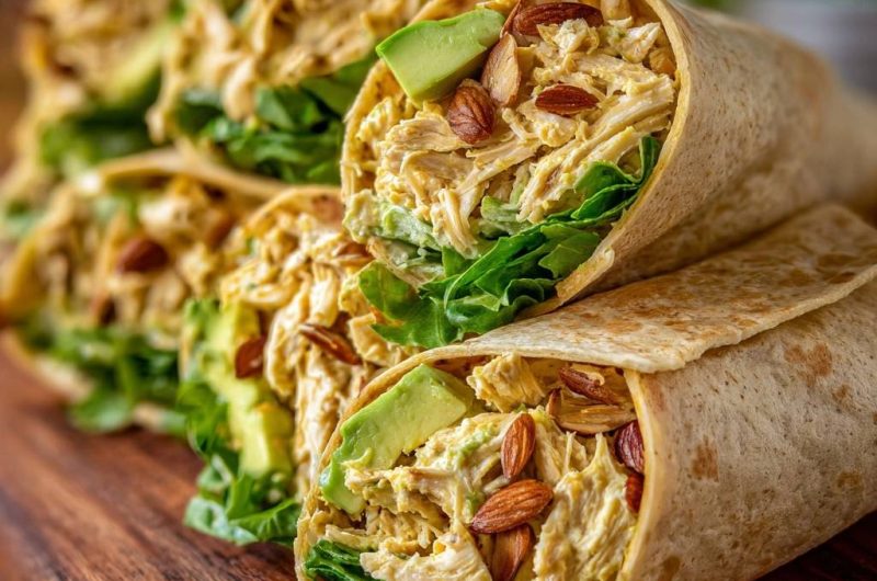 Curried Chicken Avocado Wraps