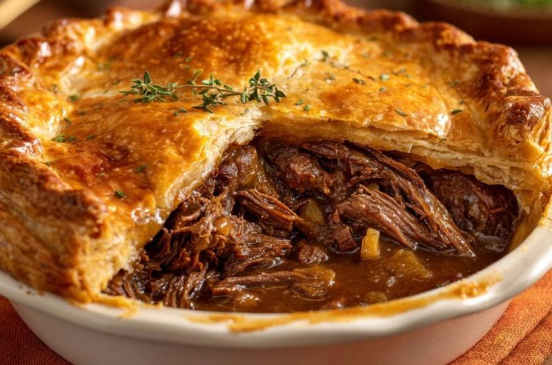 Flaky Beef and Onion Pot Pie