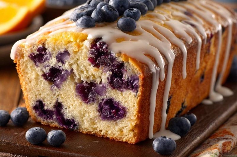 Glazed Blueberry Orange Loaf