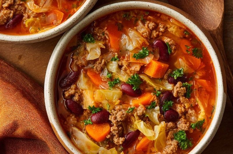 Hearty Beef Cabbage Soup