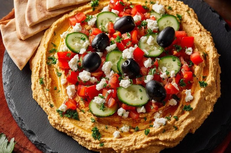 Loaded Greek Hummus Platter