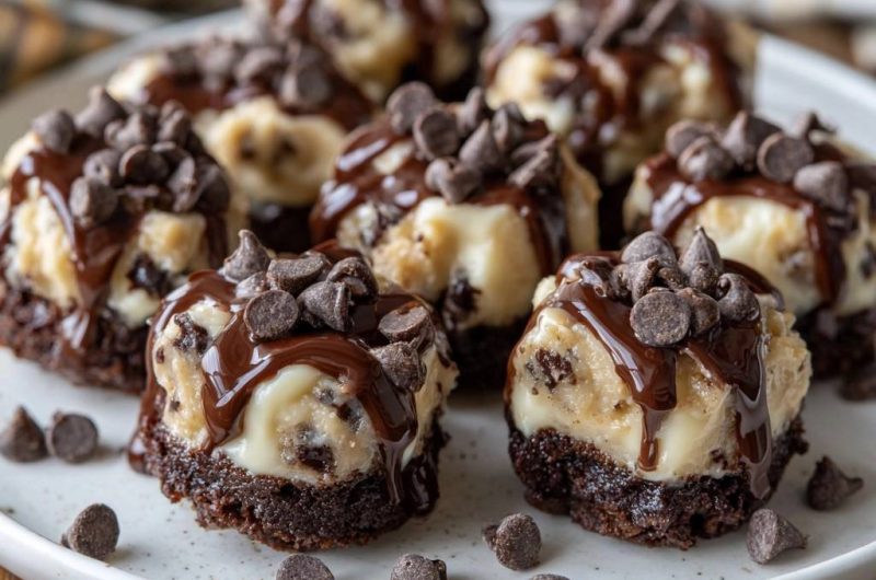 Chocolate Chip Cheesecake Brownie Bites